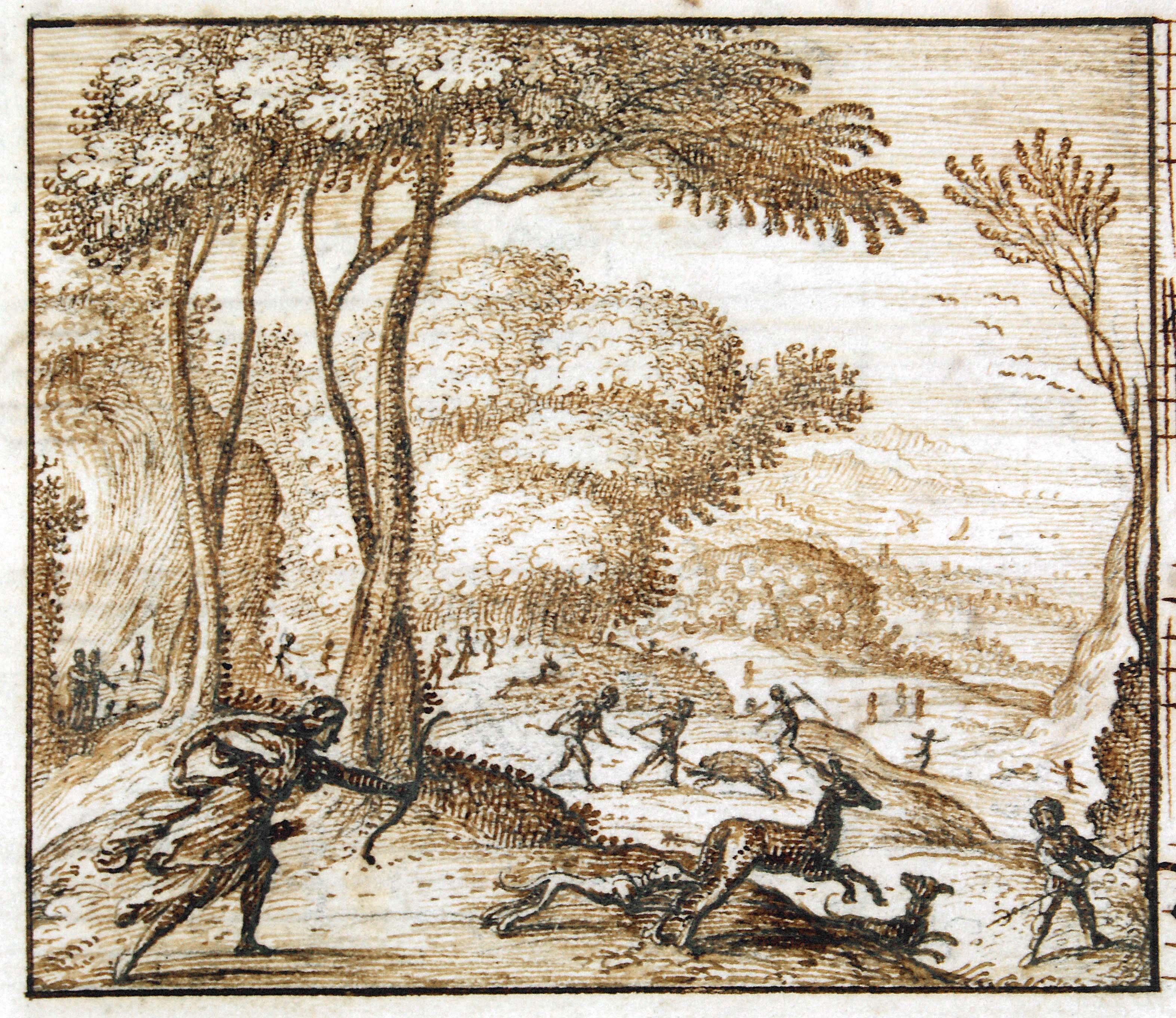 Diana hunting deers