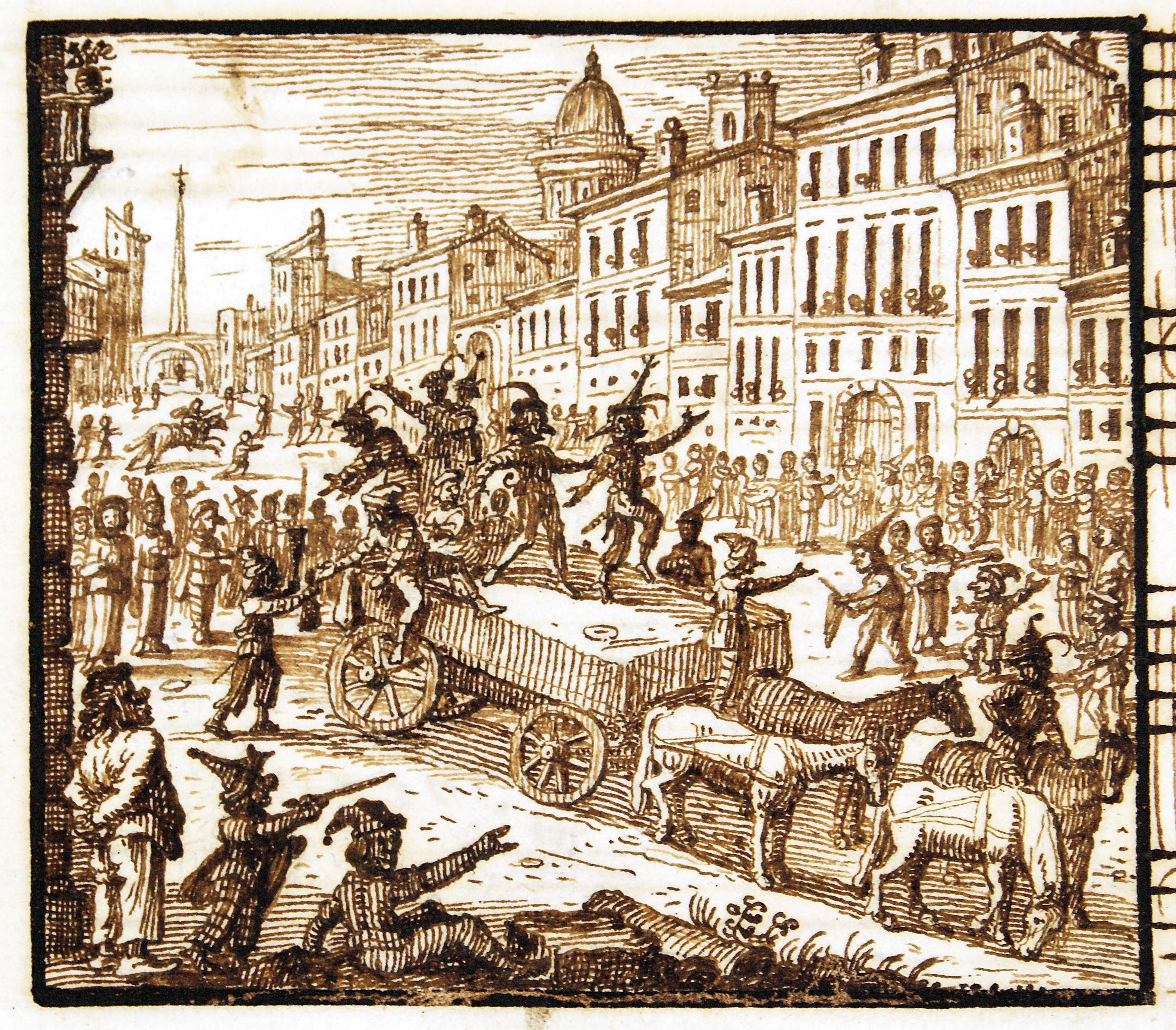 Carnival procession in the via Lata
