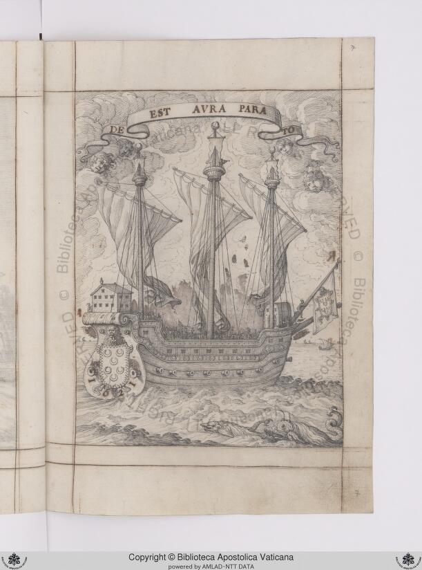 Seascape with ship